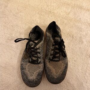 Nike Black and White Freerun Flyknit Running Shoes